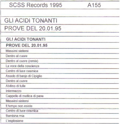 a155 gli acidi tonanti: prove del 20-01-95 1995